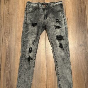 Dark Grey Streetwear Skinny Jeans